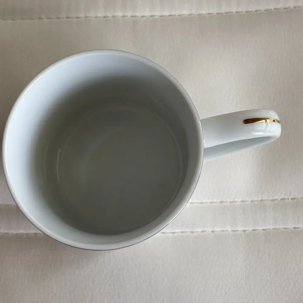 John James Audubon Blue Jay Mug 1985 Porcelain Bird Coffee Tea Cup Gold Trim